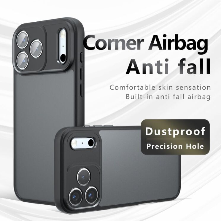 Захисний чохол Deexe Matte Skin для iPhone 18 Pro - Transparent / Black (423615H) Захисний чохол Deexe Matte Skin для iPhone 18 Pro - Transparent / Black: фото 3 з 12