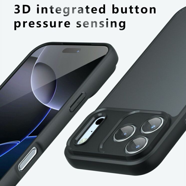 Защитный чехол Deexe Matte Skin для iPhone 18 Pro Max / 17 Pro Max - Transparent Black: фото 9 из 9