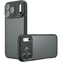 Защитный чехол Deexe Matte Skin для iPhone 18 Pro Max / 17 Pro Max - Transparent Black: фото 1 из 9