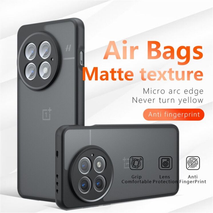 Защитный чехол Deexe Matte Skin для OnePlus 13 - Transparent / Black: фото 2 из 13