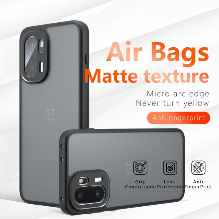 Защитный чехол Deexe Matte Skin для OnePlus 15R / Ace 6 / Ace 6T - Black: фото 5 из 14