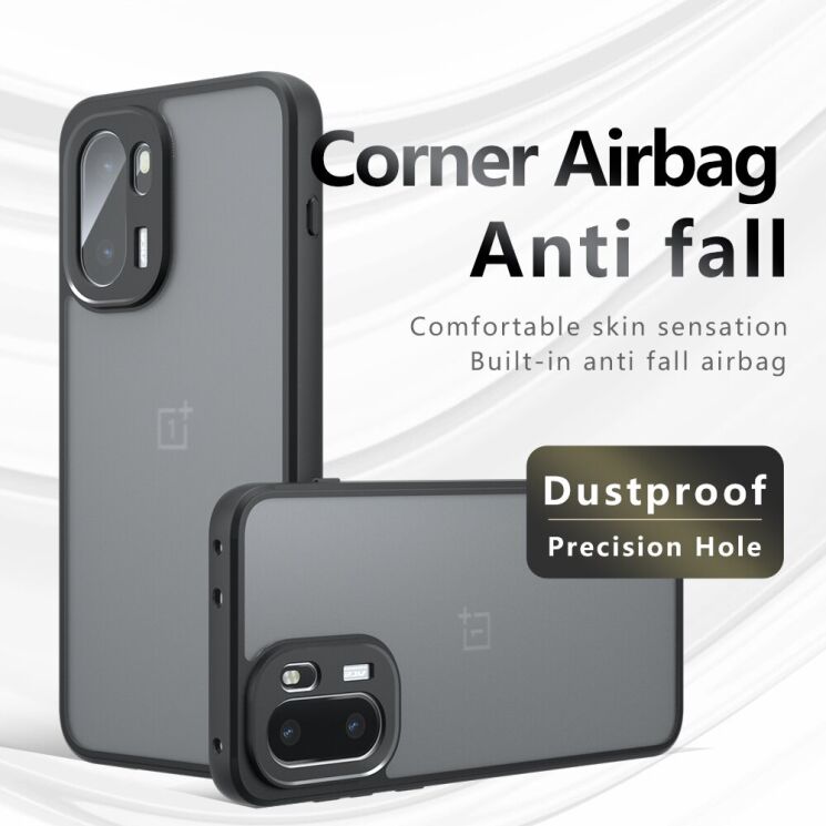 Защитный чехол Deexe Matte Skin для OnePlus 15R / Ace 6 / Ace 6T - Black: фото 6 из 14