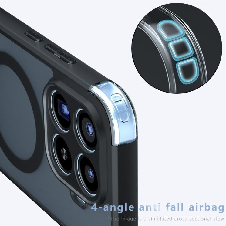 Защитный чехол Deexe Matte Skin Kickstand with MagSafe для Xiaomi 17T - Transparent Black: фото 11 из 13