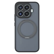 Защитный чехол Deexe Matte Skin Kickstand with MagSafe для Xiaomi 17T - Transparent Black: фото 1 из 13