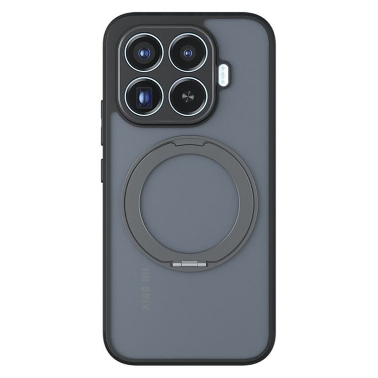 Защитный чехол Deexe Matte Skin Kickstand with MagSafe для Xiaomi 17T - Transparent Black: фото 1 из 13