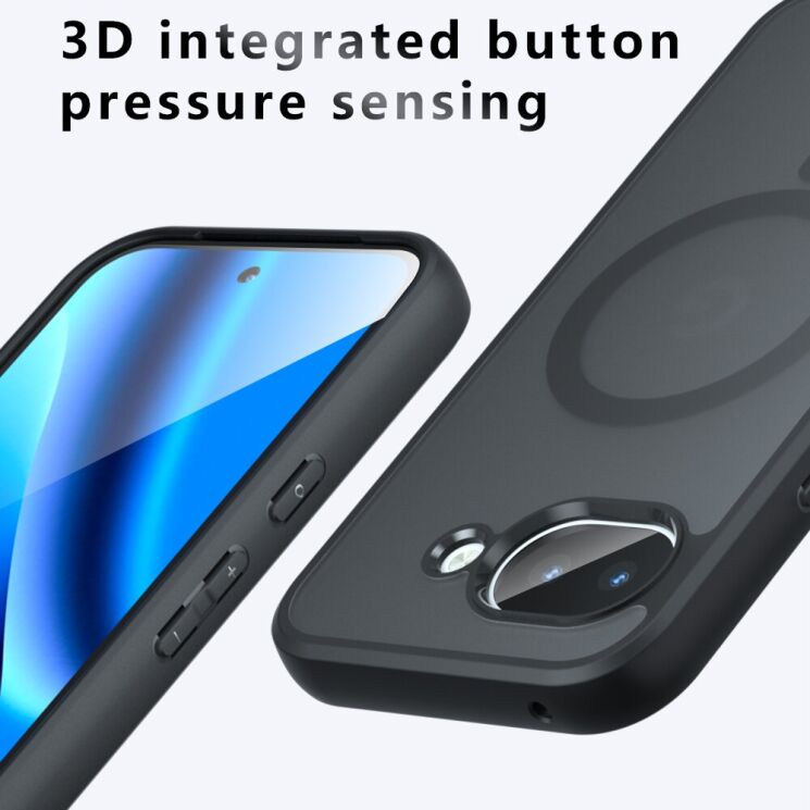 Захисний чохол Deexe Matte Skin with MagSafe для Google Pixel 10a - Black: фото 11 з 11
