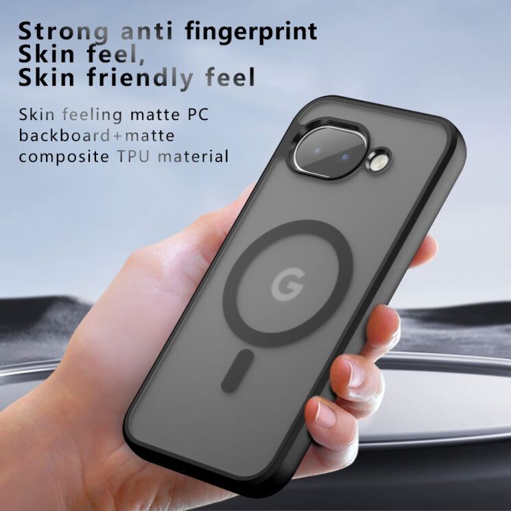 Захисний чохол Deexe Matte Skin with MagSafe для Google Pixel 10a - Black: фото 8 з 11