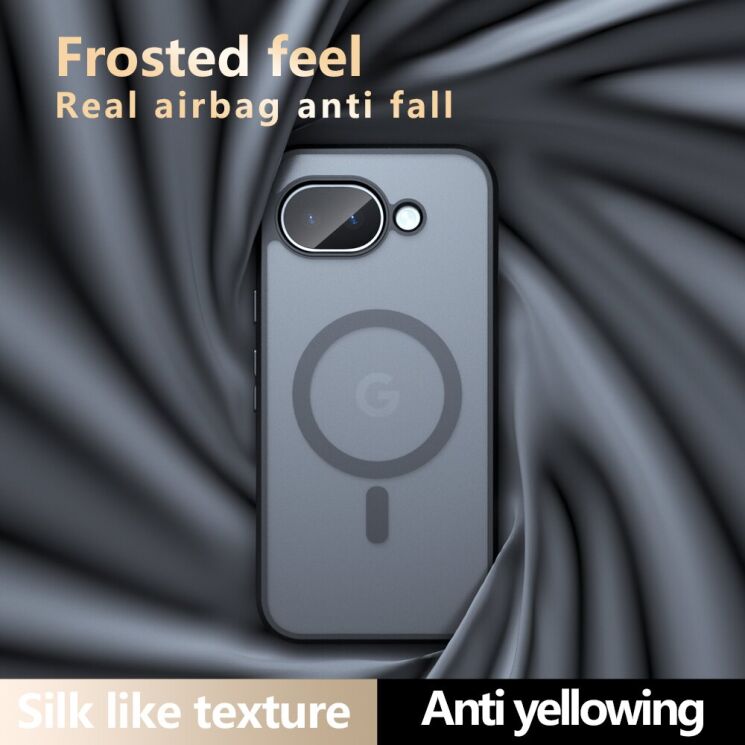 Захисний чохол Deexe Matte Skin with MagSafe для Google Pixel 10a - Black: фото 9 з 11