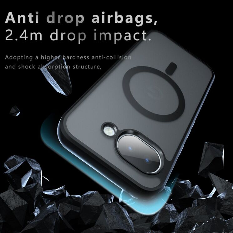 Захисний чохол Deexe Matte Skin with MagSafe для Google Pixel 10a - Black: фото 4 з 11