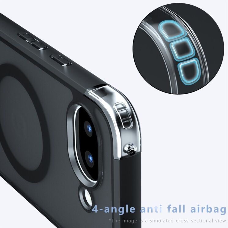 Захисний чохол Deexe Matte Skin with MagSafe для Google Pixel 10a - Black: фото 5 з 11