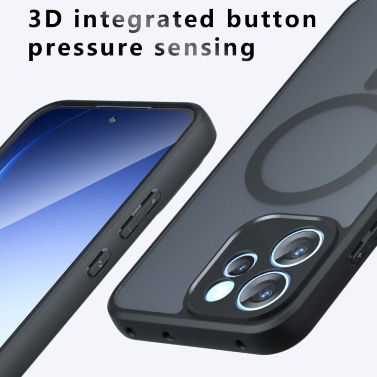 Защитный чехол Deexe Matte Skin with MagSafe для OPPO Reno 15 F/FS - Black: фото 10 из 10