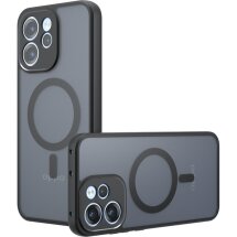 Защитный чехол Deexe Matte Skin with MagSafe для OPPO Reno 15 F/FS - Black: фото 1 из 10