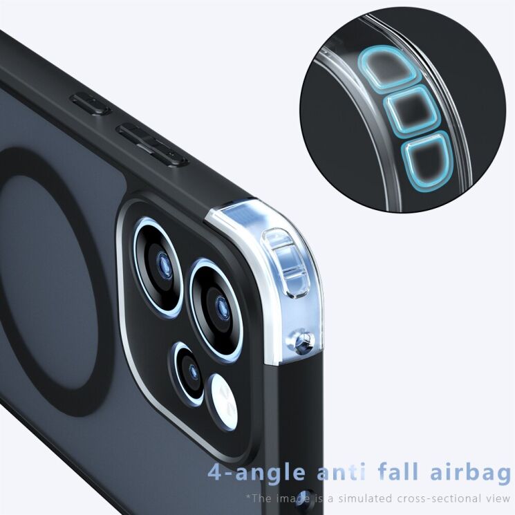 Защитный чехол Deexe Matte Skin with MagSafe для OPPO Reno 15 F/FS - Black: фото 5 из 10