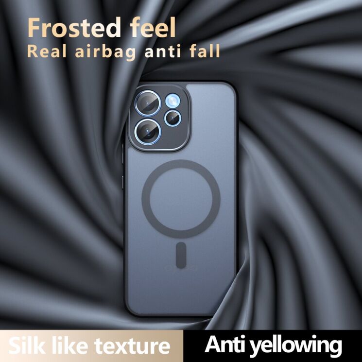 Защитный чехол Deexe Matte Skin with MagSafe для OPPO Reno 15 F/FS - Black: фото 3 из 10