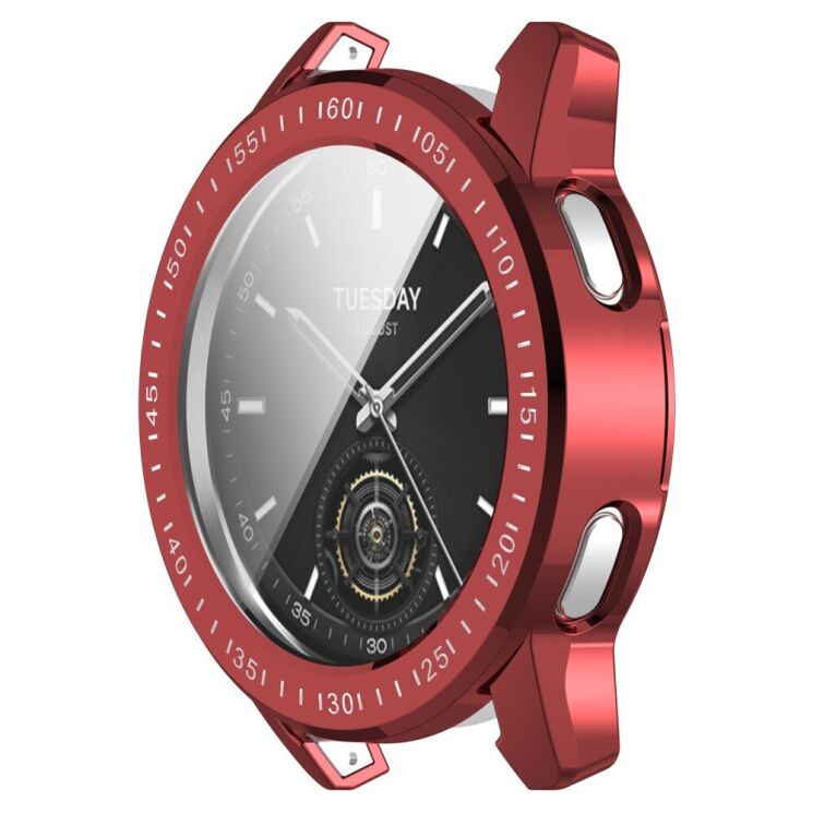 Защитный чехол Deexe Protective Frame для Xiaomi Watch S3 - Red: фото 4 из 7