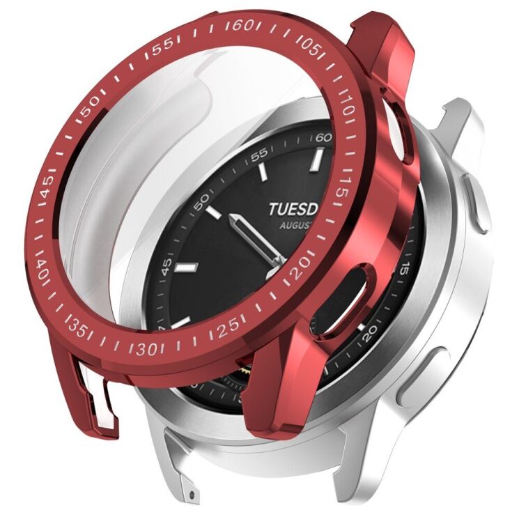 Защитный чехол Deexe Protective Frame для Xiaomi Watch S3 - Red: фото 1 из 7