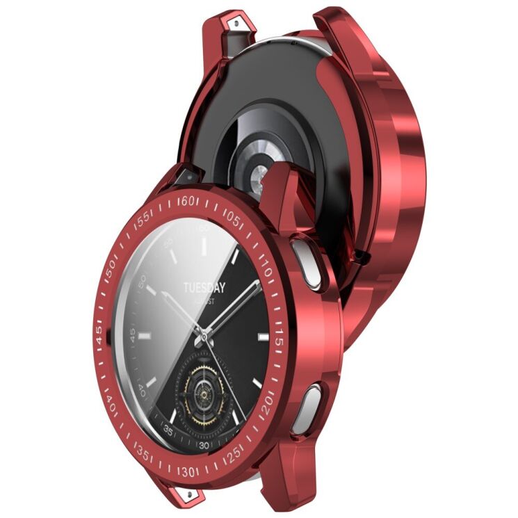 Защитный чехол Deexe Protective Frame для Xiaomi Watch S3 - Red: фото 6 из 7