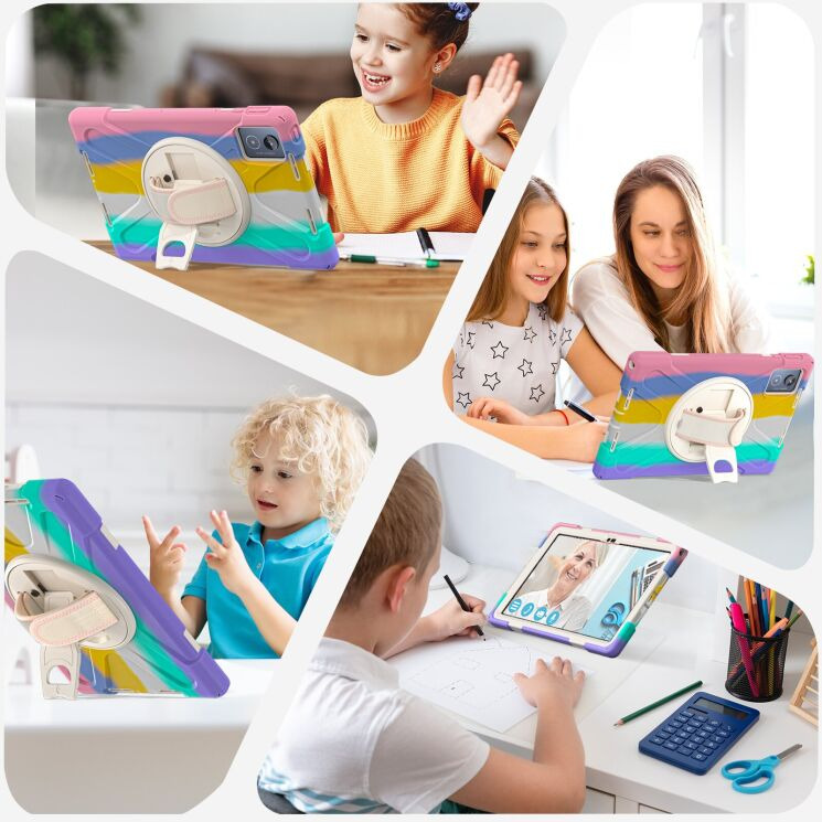 Захисний чохол Deexe Rotation Hybrid для Lenovo Tab K11 Plus - Black: фото 9 з 13