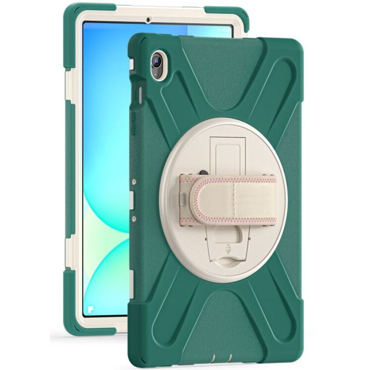 Защитный чехол Deexe Rotation Hybrid для Samsung Galaxy Tab S10 FE Plus - Emerald Green: фото 1 из 14