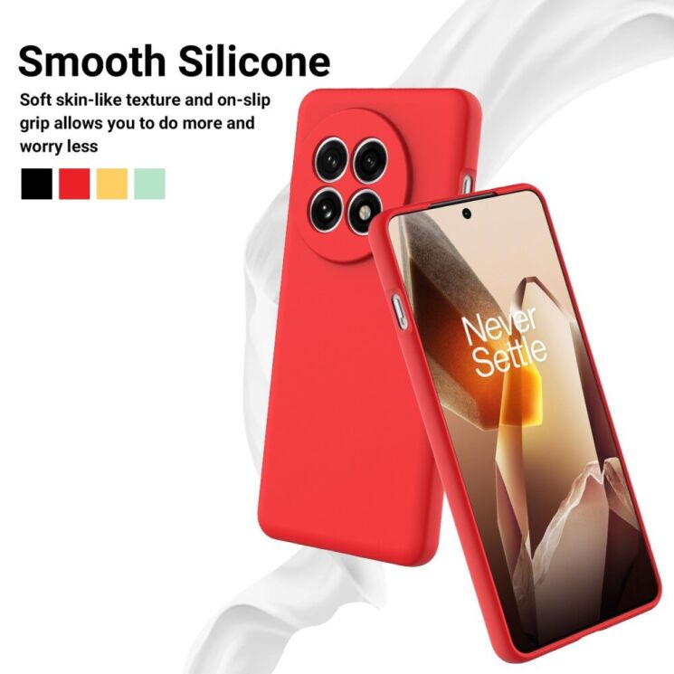 Защитный чехол Deexe Silicone Case для OnePlus 13R / Ace 5 / Ace 5 Pro - Red: фото 4 из 9