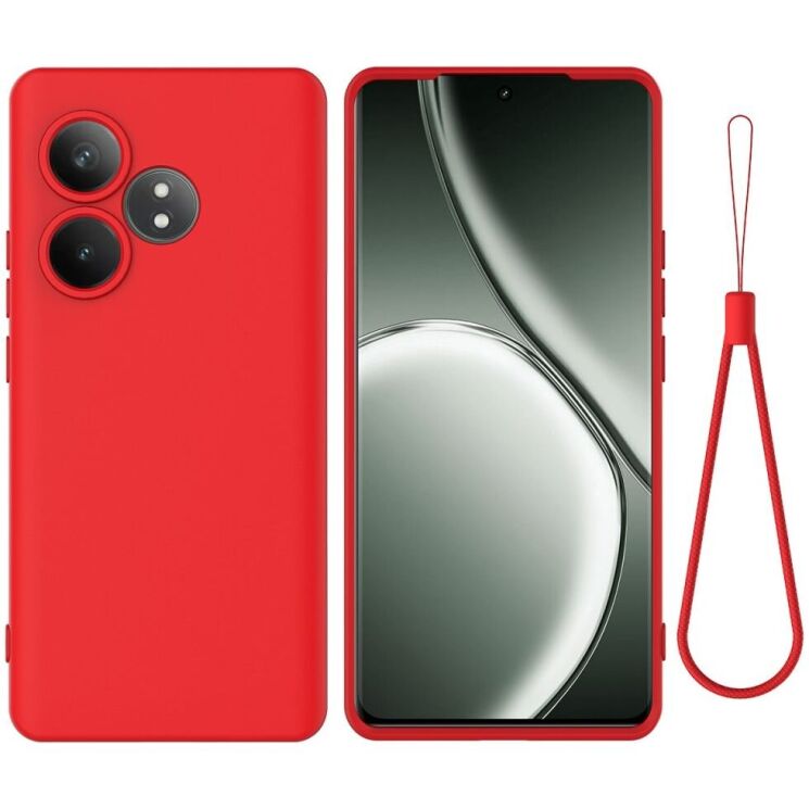 Защитный чехол Deexe Silicone Case для Realme GT 6T / GT 6 - Red: фото 1 из 8