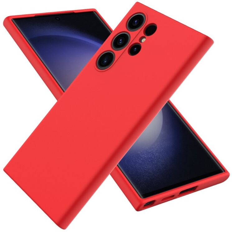 Защитный чехол Deexe Silicone Case для Samsung Galaxy S24 Ultra - Red: фото 1 из 8