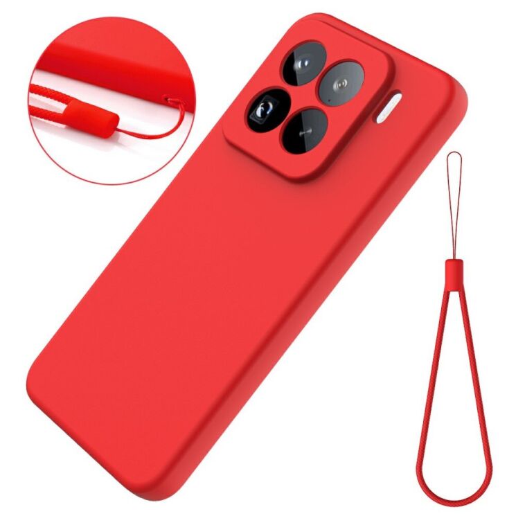 Защитный чехол Deexe Silicone Case для Xiaomi 15 Pro - Red: фото 2 из 8
