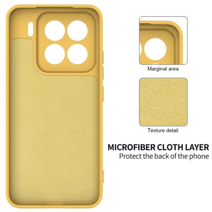 Защитный чехол Deexe Silicone Case для Xiaomi 15 Pro - Yellow: фото 7 из 8