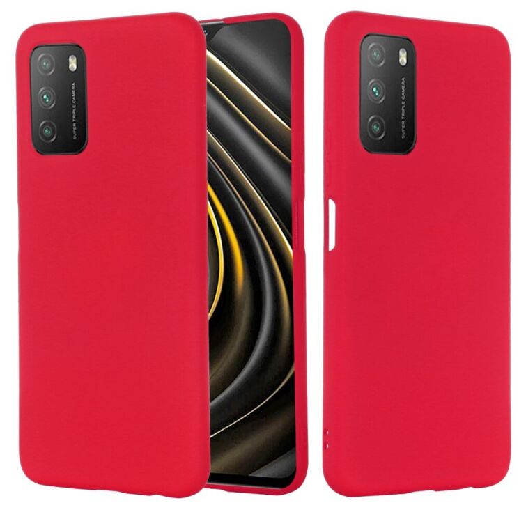 Защитный чехол Deexe Silicone Case для Xiaomi Poco M3 - Red: фото 2 из 6