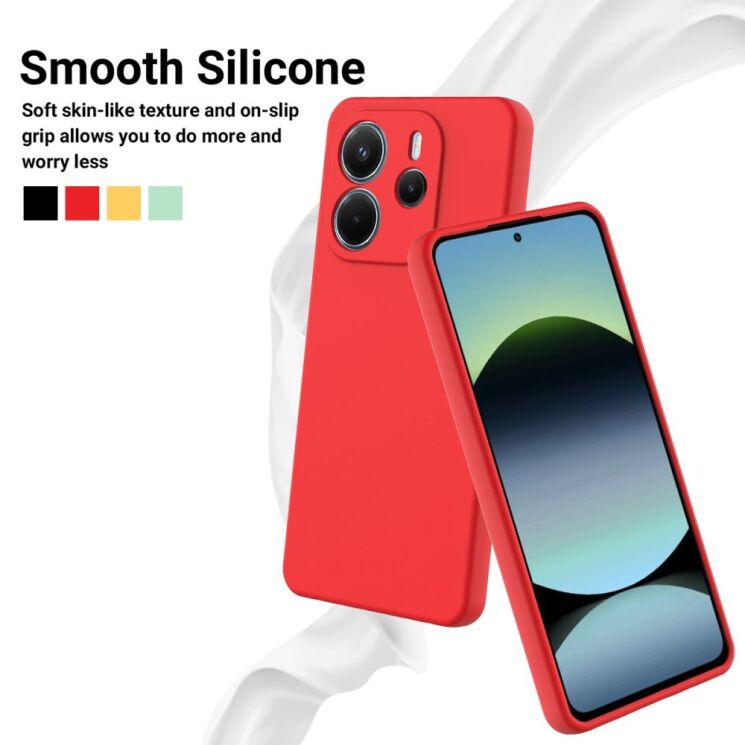 Защитный чехол Deexe Silicone Case для Xiaomi Redmi Note 14 4G - Black: фото 3 из 9