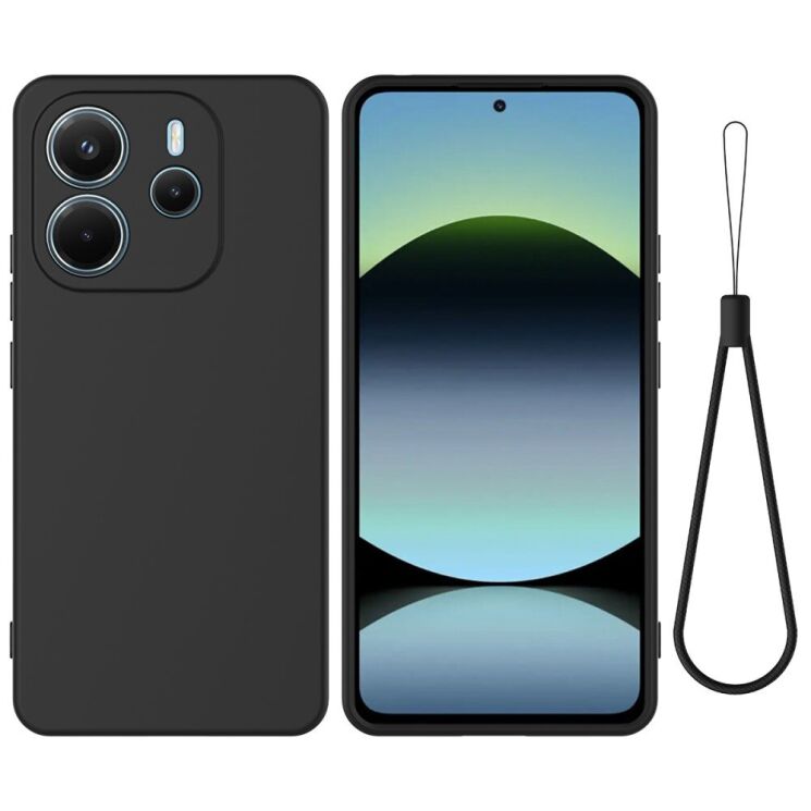 Защитный чехол Deexe Silicone Case для Xiaomi Redmi Note 14 4G - Black: фото 1 из 9