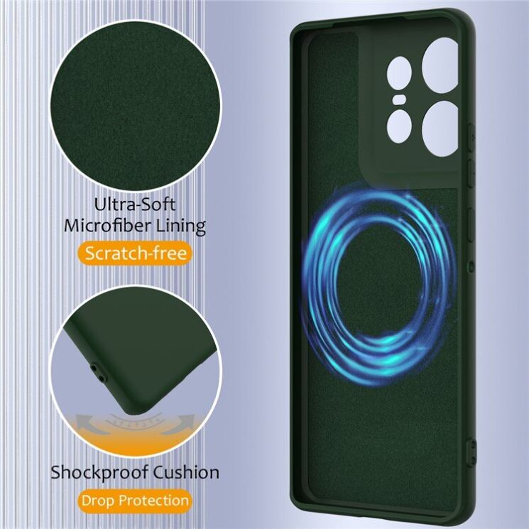 Защитный чехол Deexe Silicone Case with MagSafe для Motorola Edge 50 Pro - Black: фото 8 из 9