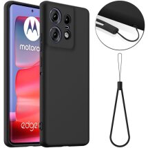 Защитный чехол Deexe Silicone Case with MagSafe для Motorola Edge 50 Pro - Black: фото 1 из 9