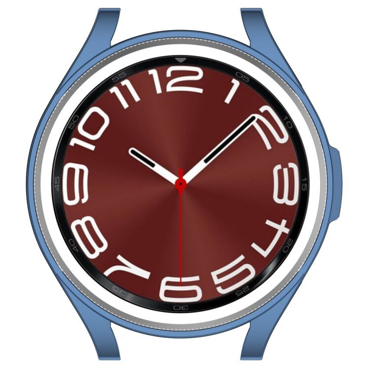 Захисний чохол Deexe Silicone Frame для Samsung Galaxy Watch 6 Classic (47mm) - Blue: фото 6 з 8