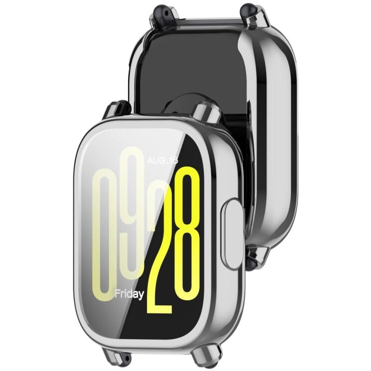 Защитный чехол Deexe Silicone Frame для Xiaomi Redmi Watch 5 Lite - Silver: фото 6 из 7