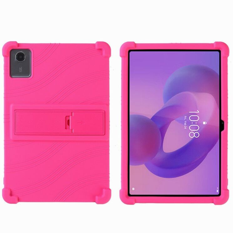 Захисний чохол Deexe Silicone Kickstand для Lenovo Tab K11 Gen 2 / Idea Tab (TB336) - Rose: фото 1 з 10