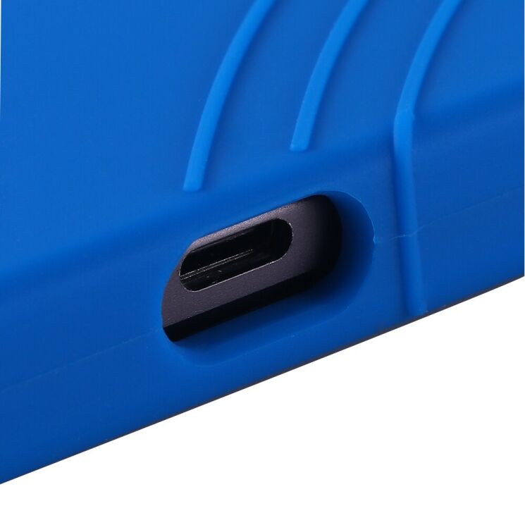 Защитный чехол Deexe Silicone Kickstand для Samsung Galaxy Tab A9 Plus (X210/216) - Dark Blue: фото 9 из 9