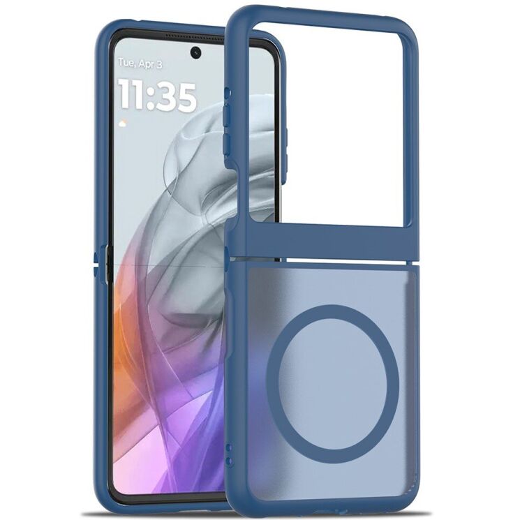 Захисний чохол Deexe Skin Touch (FF) для Motorola Razr 50 - Blue: фото 1 з 6