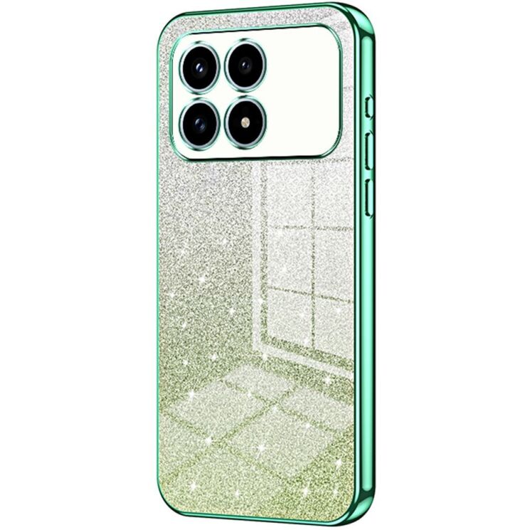 Захисний чохол Deexe Sparkles Cover для Xiaomi Poco F8 Pro - Green: фото 1 з 7
