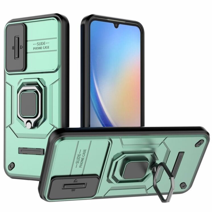 Защитный чехол Deexe Stellar Shield для Samsung Galaxy A34 (A346) - Green: фото 1 из 8