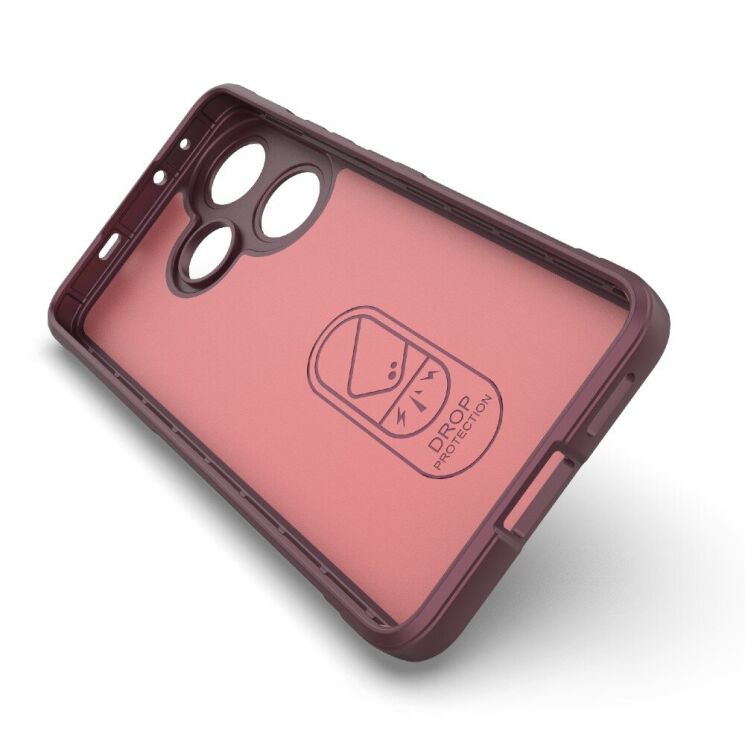 Защитный чехол Deexe Terra Case для Xiaomi Poco F6 - Wine Red: фото 5 из 8