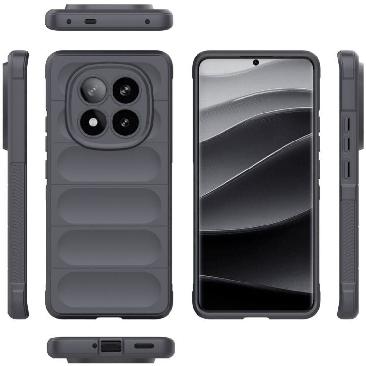Защитный чехол Deexe Terra Case для Xiaomi Redmi Note 14 Pro Plus - Dark Grey: фото 2 из 7