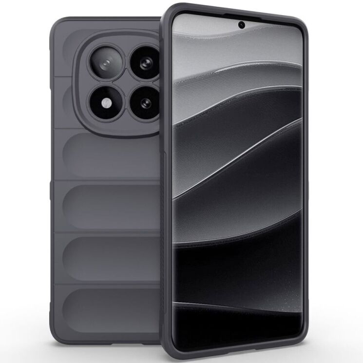 Защитный чехол Deexe Terra Case для Xiaomi Redmi Note 14 Pro Plus - Dark Grey: фото 1 из 7