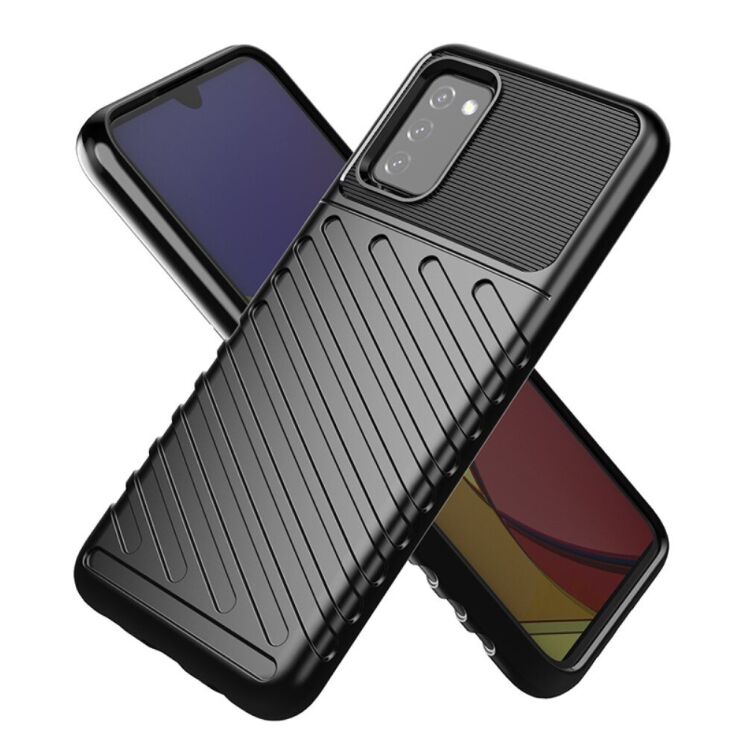 Защитный чехол Deexe Thunder Series для Samsung Galaxy A03s (A037) - Black: фото 2 из 12