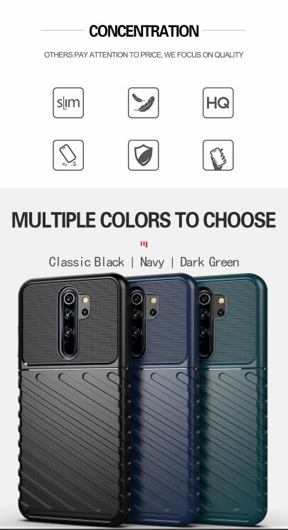 Защитный чехол Deexe Thunder Series для Xiaomi Redmi Note 8 Pro - Black: фото 4 из 10