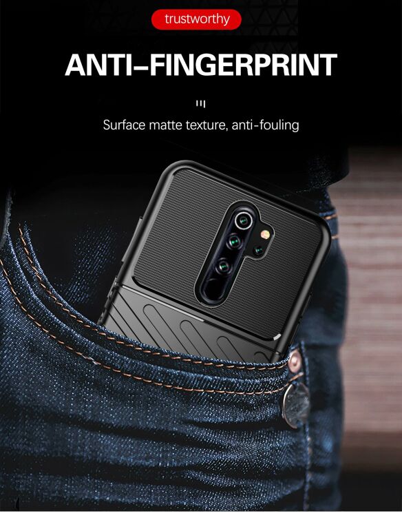 Защитный чехол Deexe Thunder Series для Xiaomi Redmi Note 8 Pro - Black: фото 10 из 10