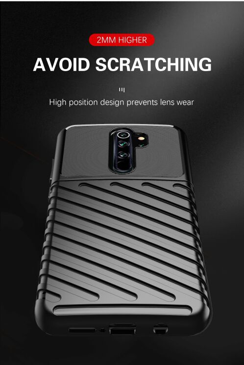 Защитный чехол Deexe Thunder Series для Xiaomi Redmi Note 8 Pro - Black: фото 8 из 10