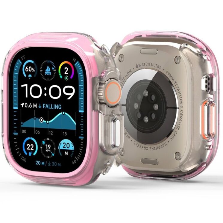 Защитный чехол DUX DUCIS Camo Series для Apple Watch Ultra / Ultra 2 (49mm) - Pink: фото 2 из 11