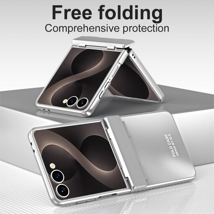 Защитный чехол Dux Ducis Chrome Case для Samsung Galaxy Flip 8 - Silver (423509S) Защитный чехол Dux Ducis Chrome Case для Samsung Galaxy Flip 8 - Silver: фото 2 из 7
