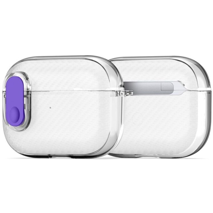 Защитный чехол DUX DUCIS PECK Series для Apple AirPods Pro - Clear Purple: фото 2 из 19